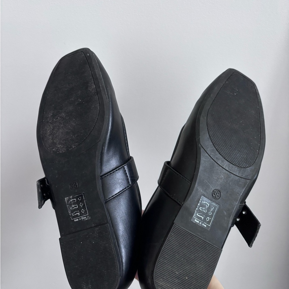 Taxi Black Mary Jane Shoes Sz 38 / 7.5 - Picture 3 of 7